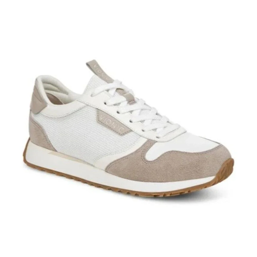 Vionic Monarch Women Orthotic Support Sneakers White Cobblestone SZ 11 NIB